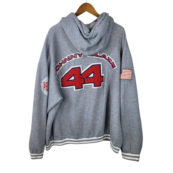 Vintage Johnny Blaze Boston 44 Size 2XL XXL Logo Hoodie Sweatshirt Hip Hop - Picture 8 of 10